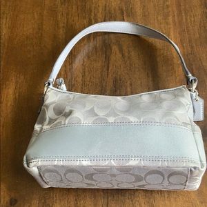 Gray coach bag